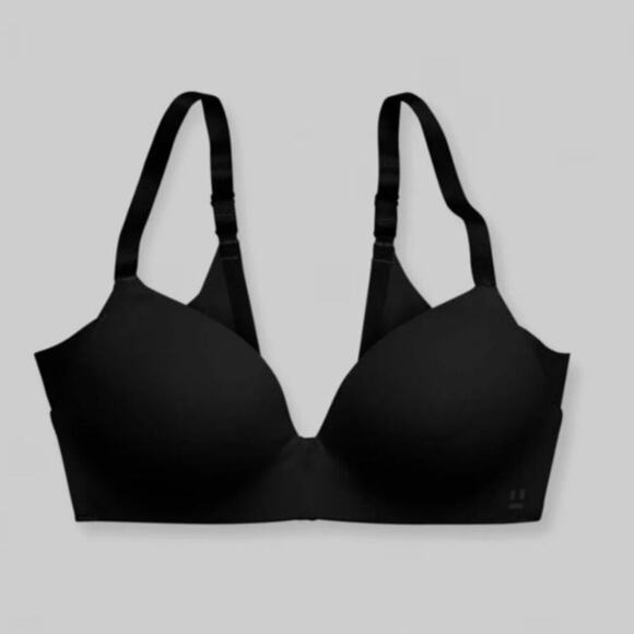 Tommy John Comfort Smoothing Lightly Lined Wireless Bra Size 38C Black - Picture 2 of 9